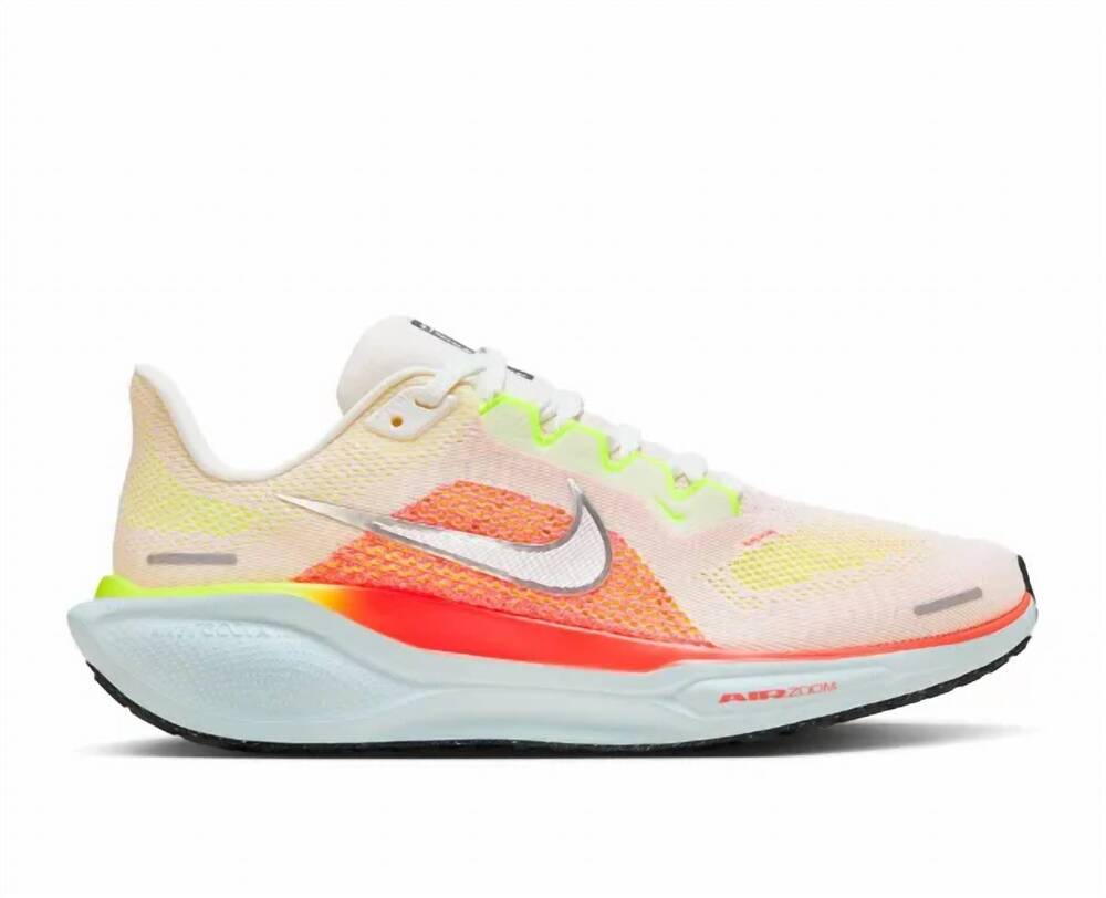 NEW NIKE women's pegasus 41 sneaker in summit white / bright crimson